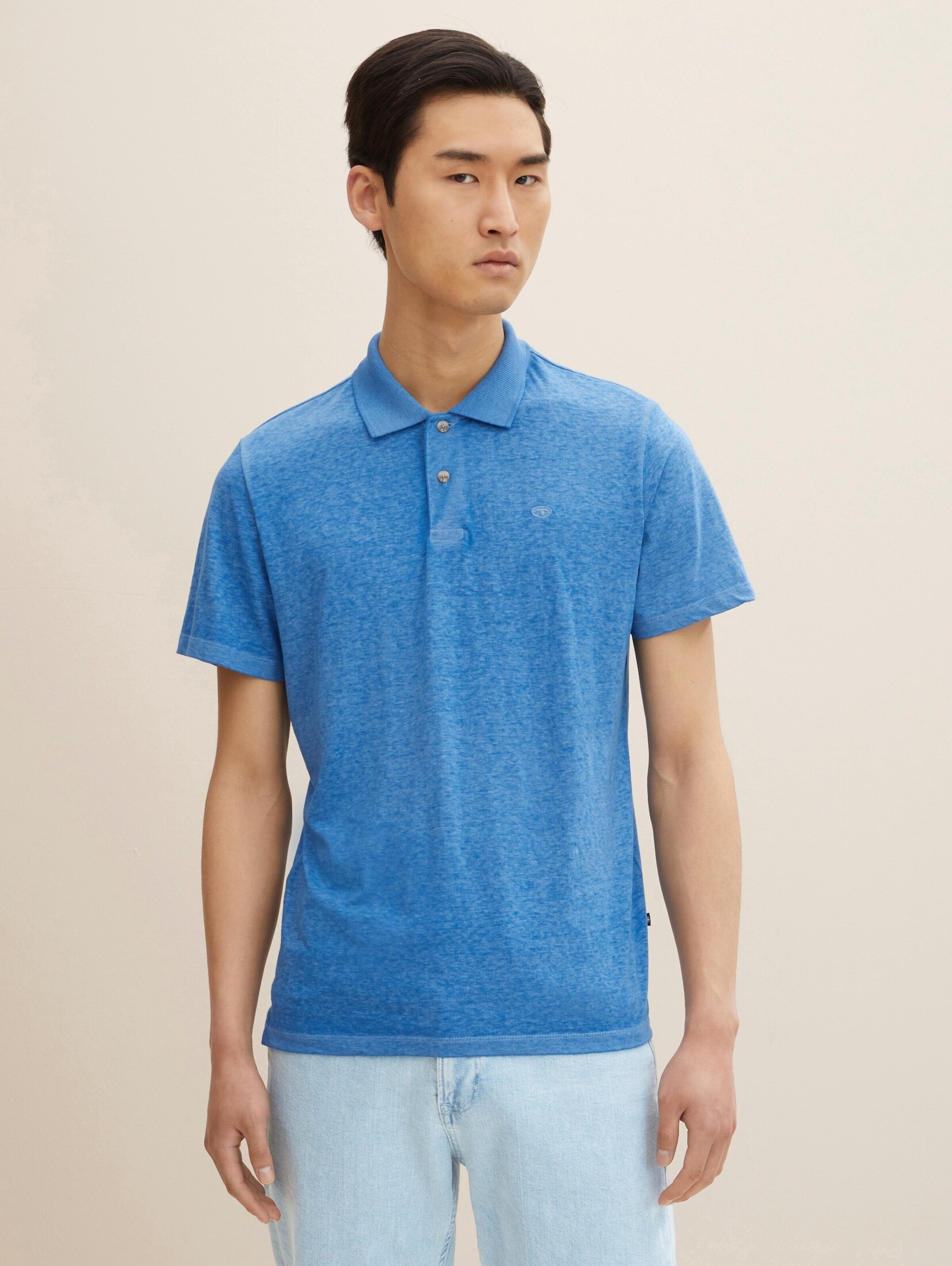 Männer Große Größen TOM TAILOR Poloshirt in Blaumeliert - YB95848 Männer Große Größen TOM TAILOR Poloshirt in Blaumeliert - YB95848