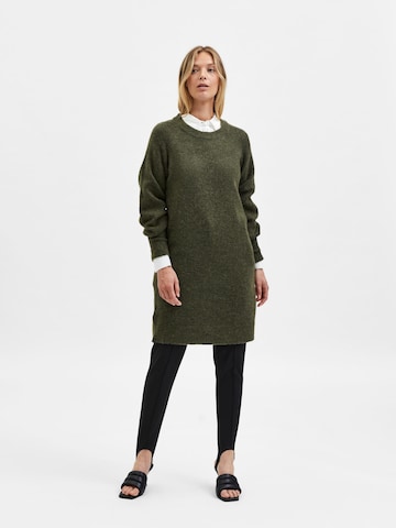 SELECTED FEMME Knitted dress 'Lulu' in Green