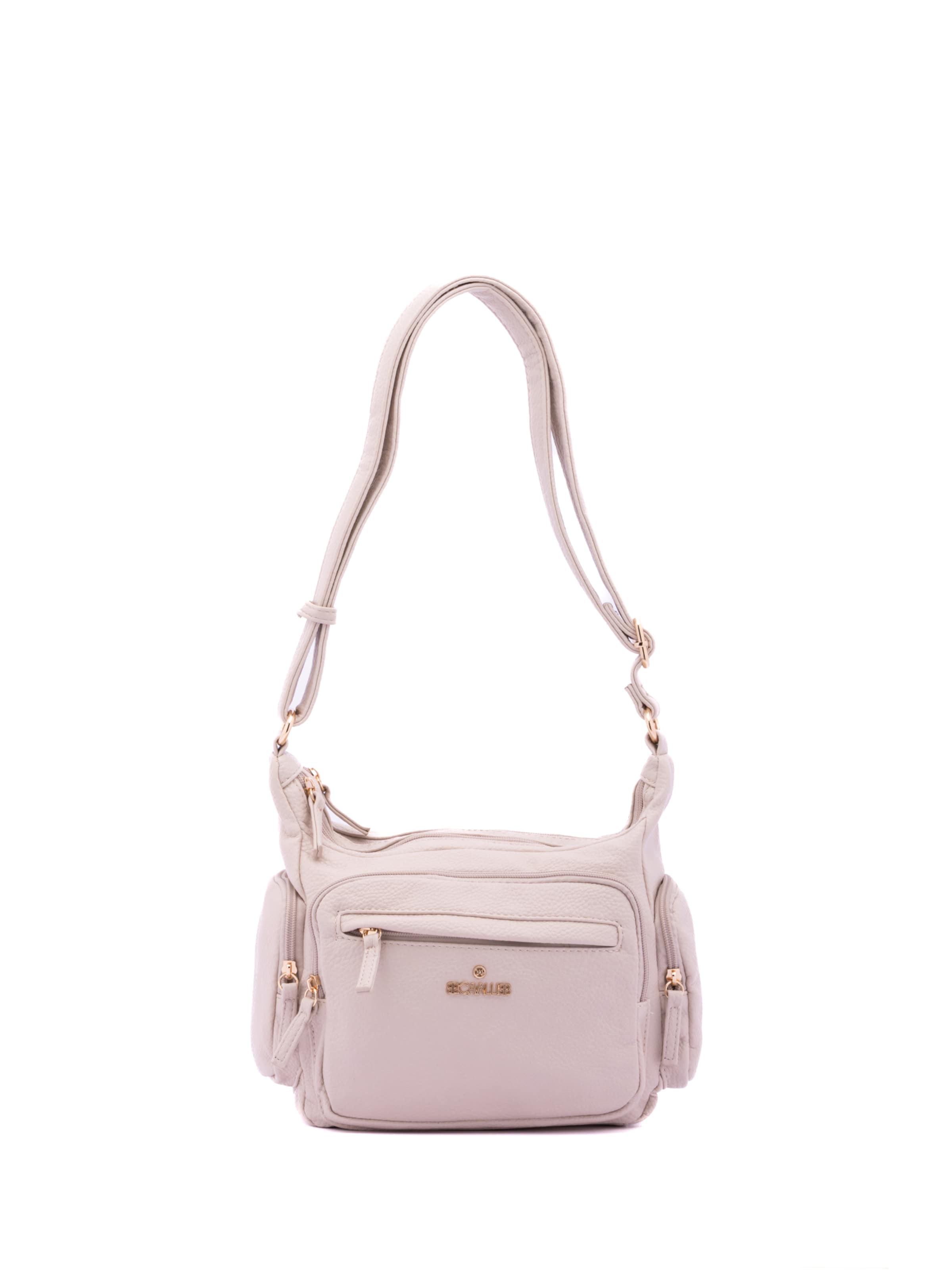 Borsa a spalla 'Borsa a Spalla Donna B Cavalli Ecopelle Zip' di B. Cavalli in beige: frontale