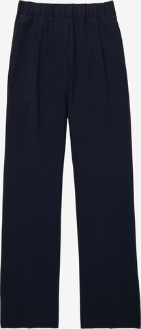 TOM TAILOR Loose fit Trousers with creases in Blue: front