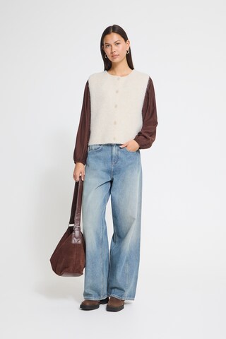 ICHI Strikvest 'PANORA ' i beige