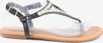 H&M Zehentrenner-Sandalen in 38 in gold / schwarz, Produktansicht