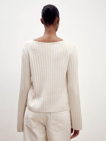ABOUT YOU x Marie von Behrens Sweater 'Fenja' in White