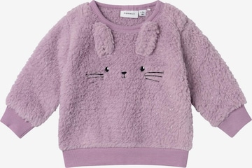 NAME IT - Sweatshirt 'SASIE' em roxo: frente