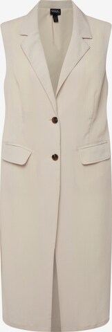 Gilet Ulla Popken en beige : devant