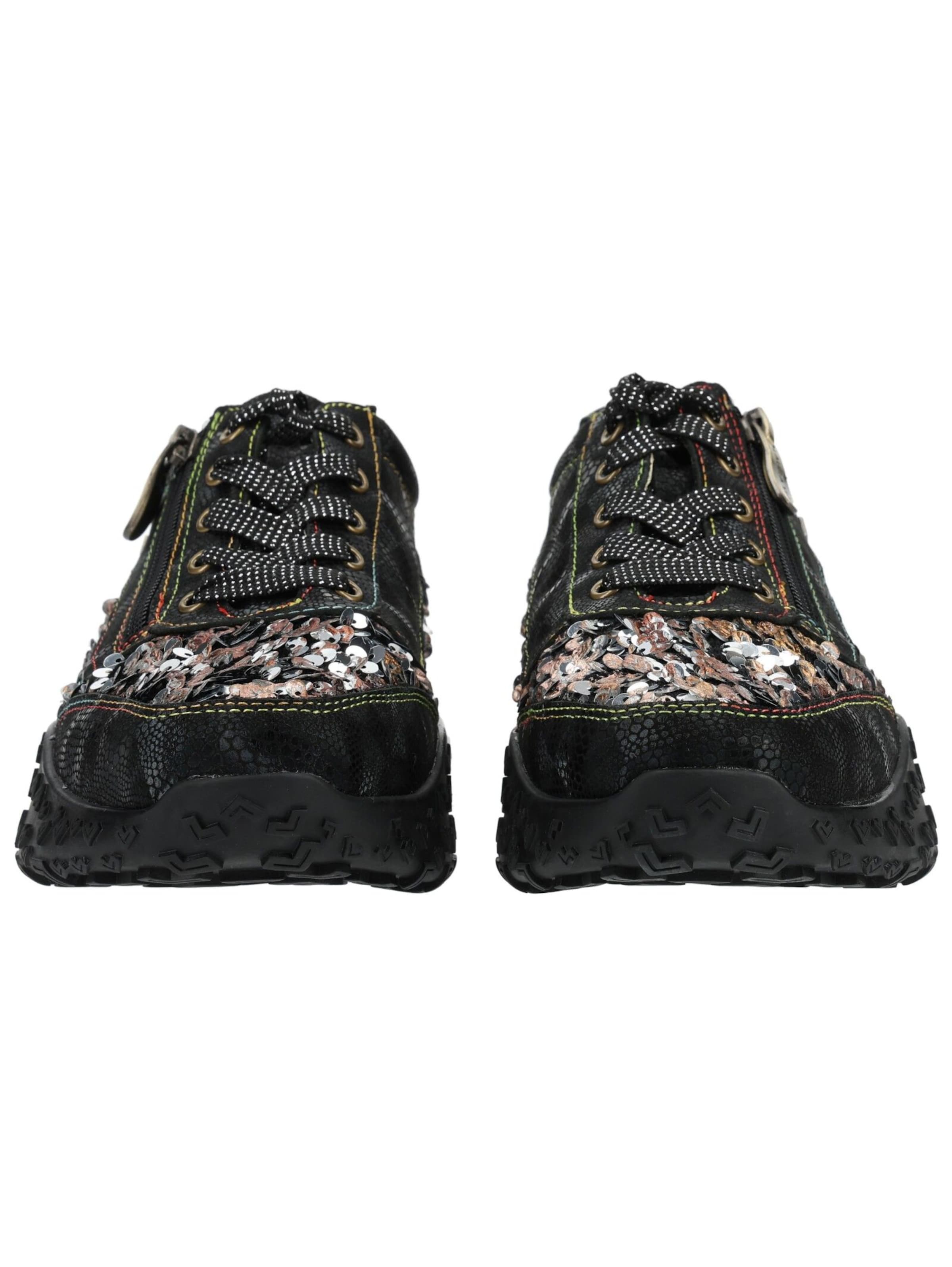 Laura Vita Platform trainers in Black