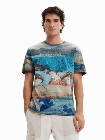 T-Shirt 'ADRIAN' Desigual en bleu : devant