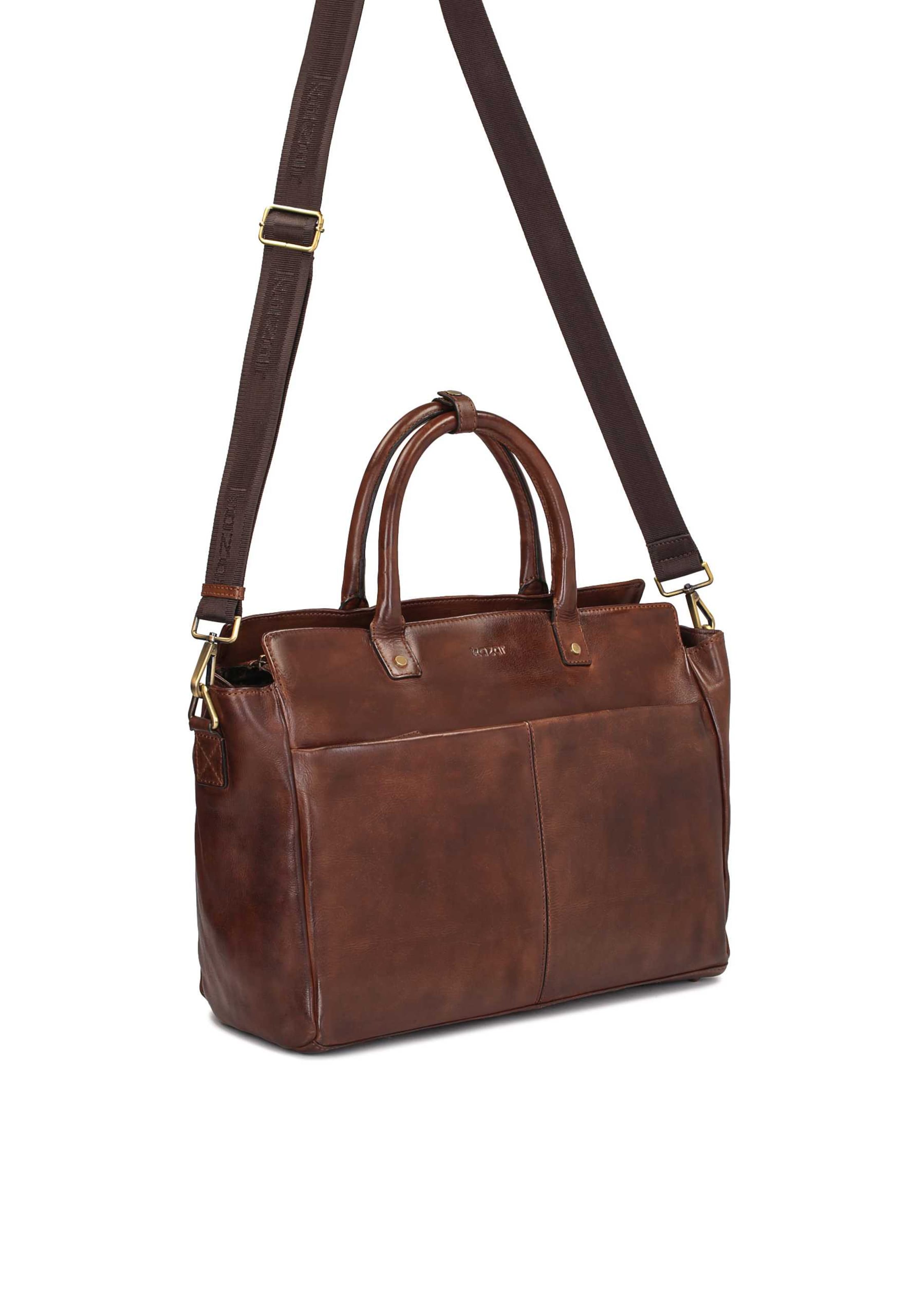Kazar Document Bag in Brown