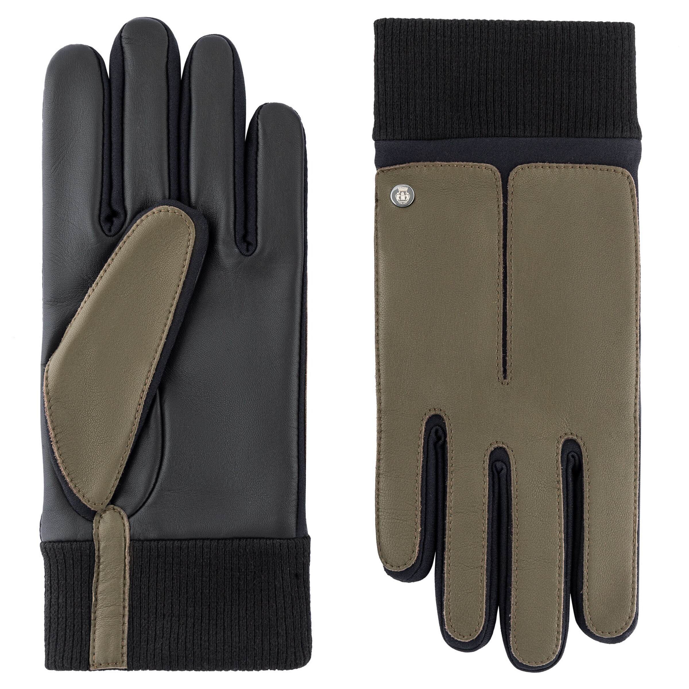 Roeckl Lederhandschuhe 'KOPENHAGEN TOUCH' in Grün: Vorderseite