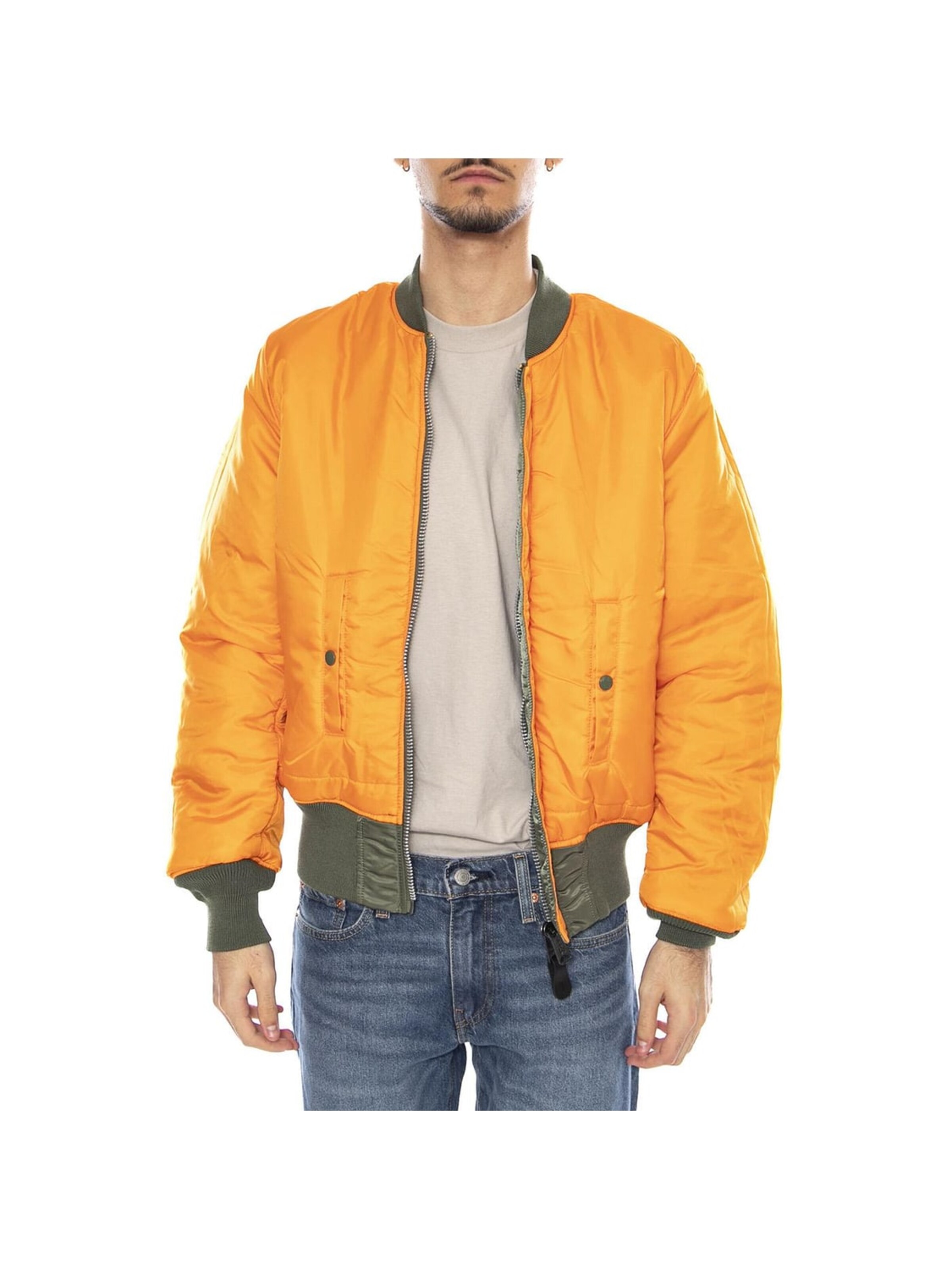 ALPHA INDUSTRIES Kurtka przejściowa 'MA-1 Sage Green Jacket -- Men's Reversible Jacket Sage Green Men's' w kolorze zielony