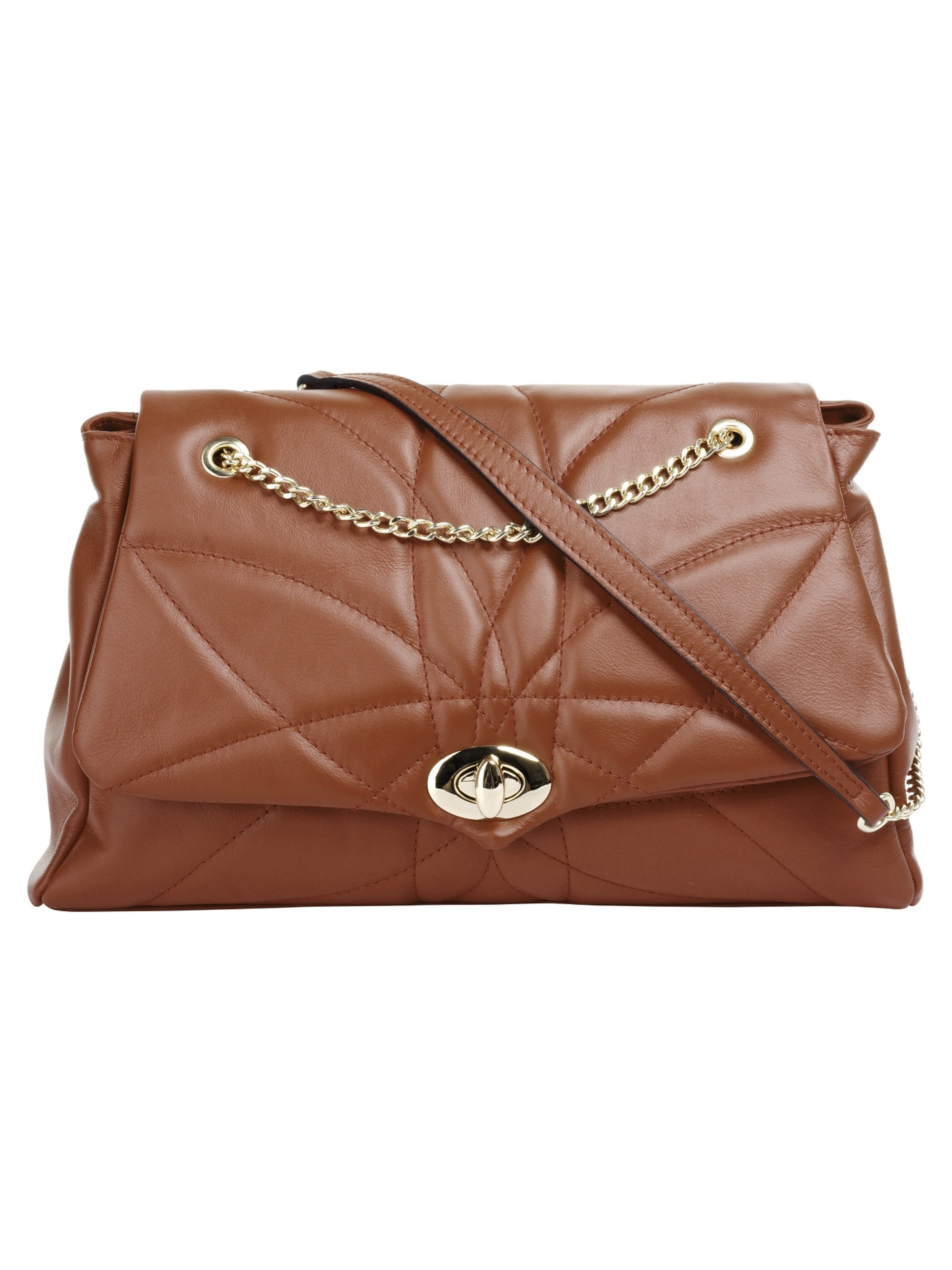 Cluty Crossbody Bag in Brown: front