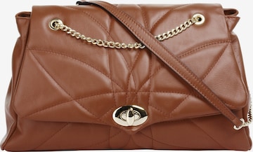 Sac à bandoulière Cluty en marron : devant