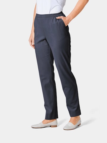 Goldner Regular Broek 'Martha' in Blauw: voorkant