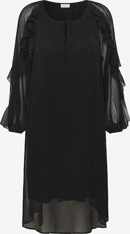 KAFFE CURVE Oversized Dress in Black: front