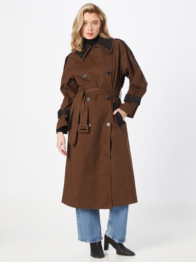 KAREN BY SIMONSEN Between-Seasons Coat 'Ivy' in Brown / Black, View model