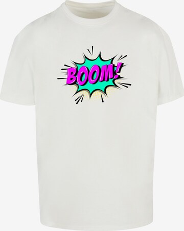 T-Shirt 'Boom Comic' Merchcode en blanc : devant