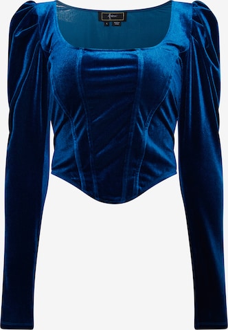 faina Shirt in Blauw: voorkant