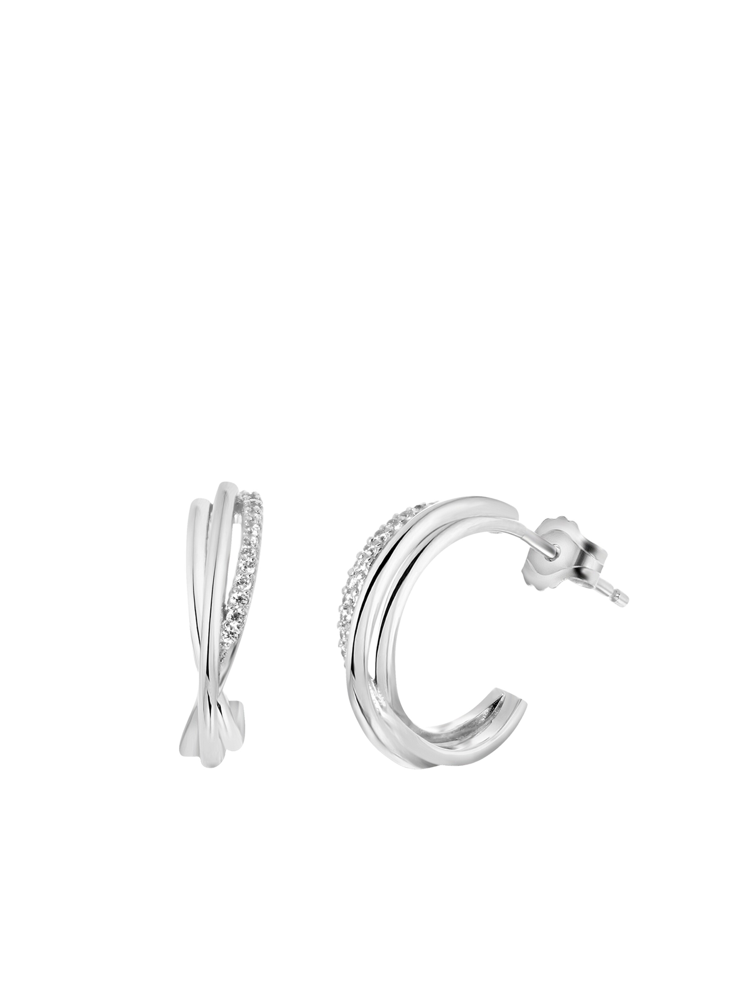 Lucardi Oorbellen in Zilver: voorkant