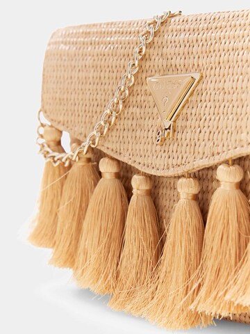 GUESS Shoulder Bag 'Raffia' in Beige