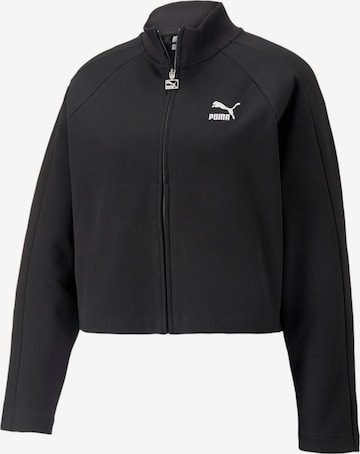 PUMA Sportsweatjacke 'Track' in Schwarz: predná strana