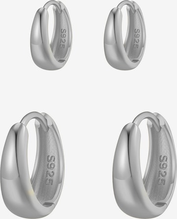 Boucles d'oreilles 'Dome' Hey Happiness en argent : devant