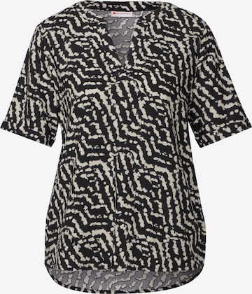 STREET ONE Μπλούζα σε μαύρο: μπροστά