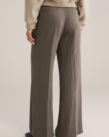 WE Fashion Široký strih Plisované nohavice - Sivá