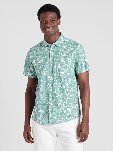 BLEND Regular fit Button Up Shirt in Green: front