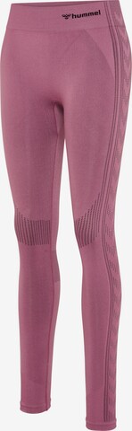 Hummel Skinny Sportbroek in Roze