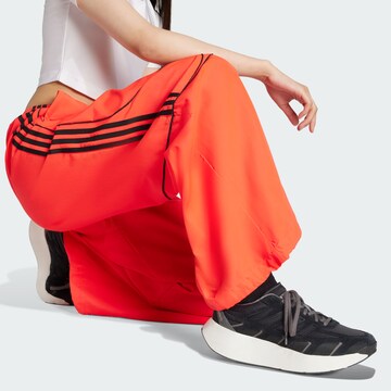 Wide leg Pantaloni 'Teamgeist Adicolor' di ADIDAS ORIGINALS in rosso