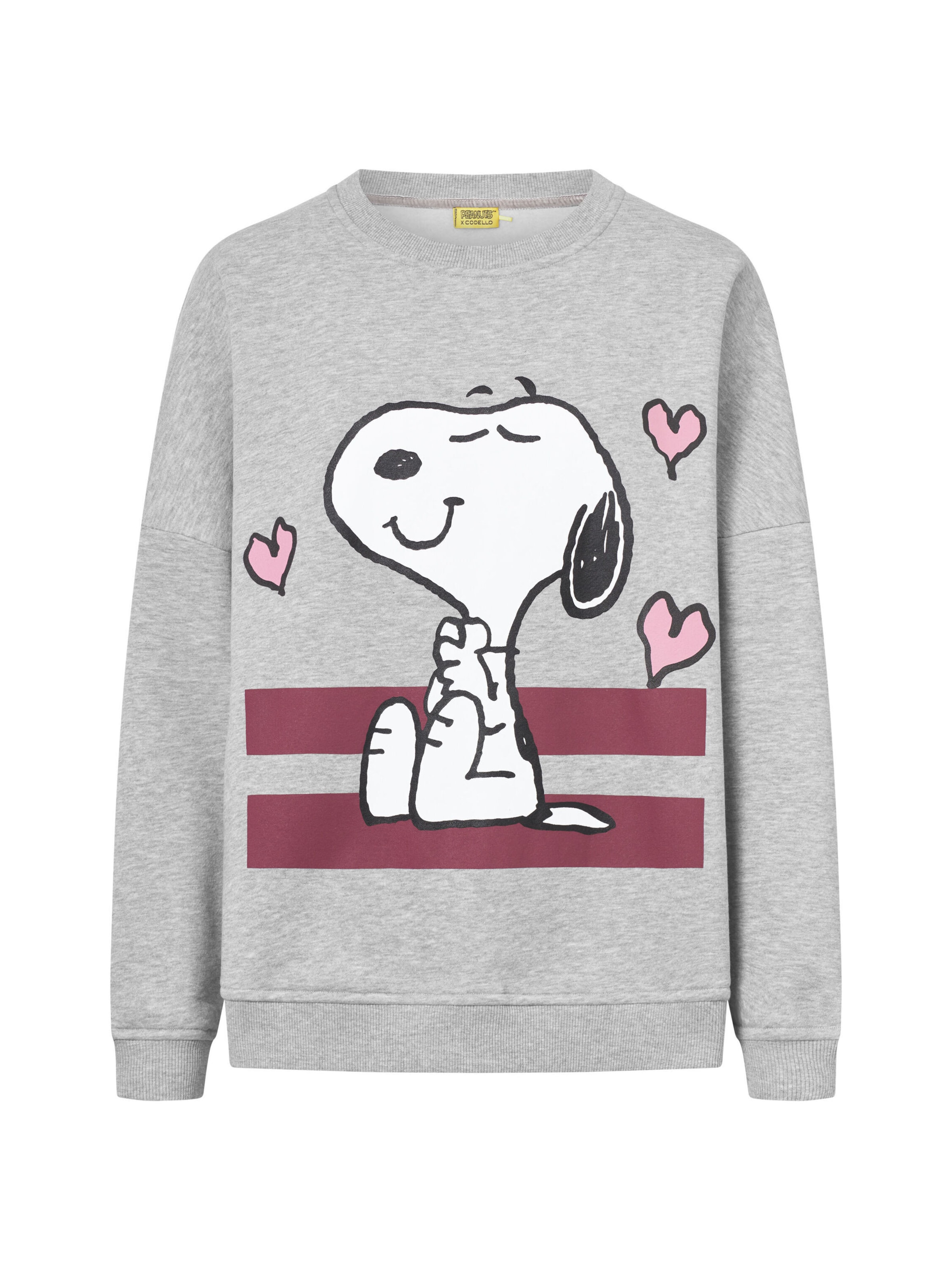 CODELLO Sweatshirt 'Peanuts' in Grey: front