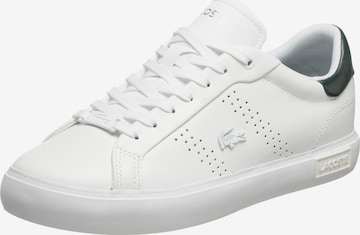 Baskets basses LACOSTE en blanc : devant