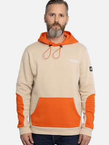 FORSBERG Sweatshirt 'Hoodie mit reflektierendem Logo' in Beige