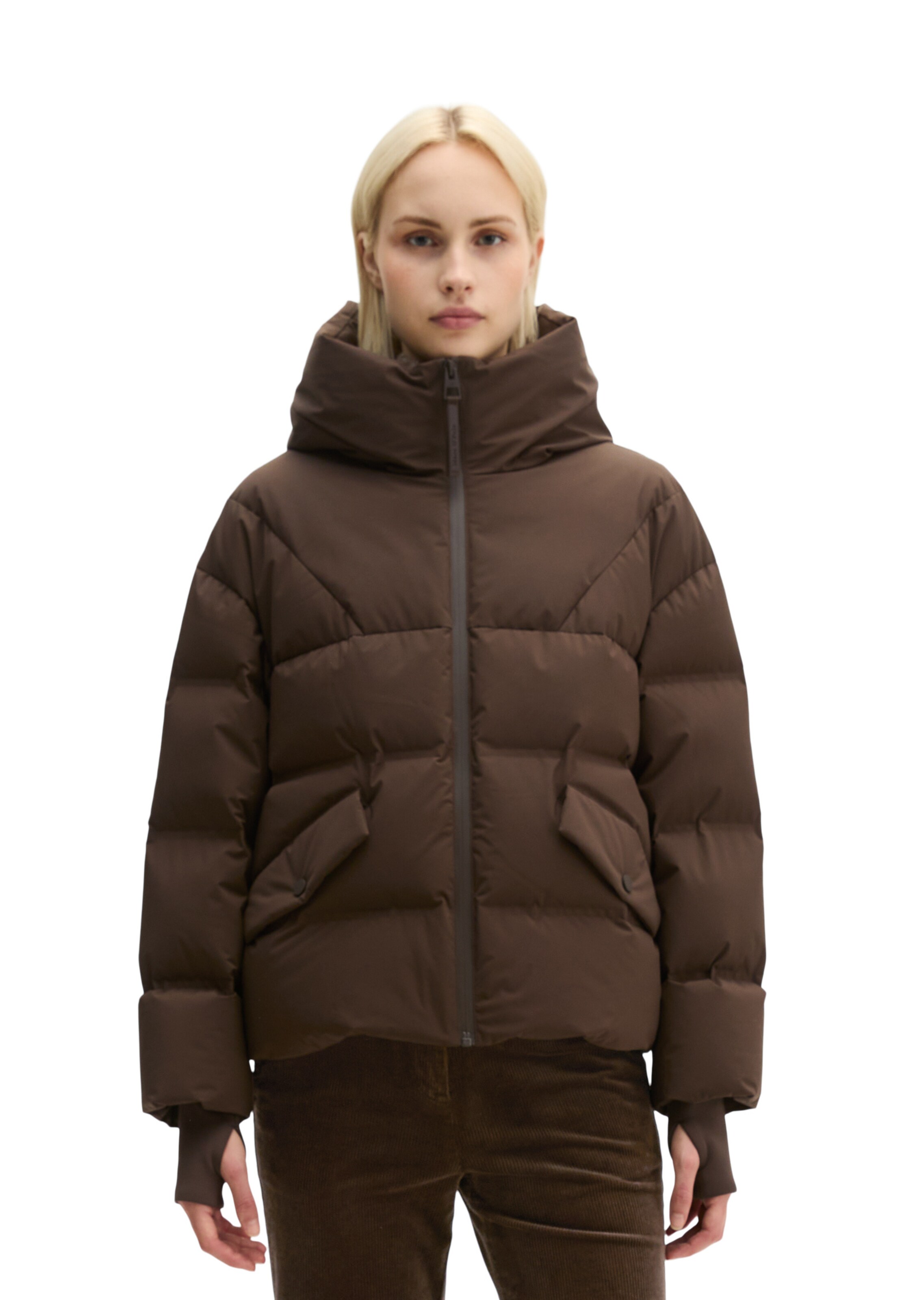 Marc O'Polo Weatherproof jacket 'MOP x Function' in Brown: front