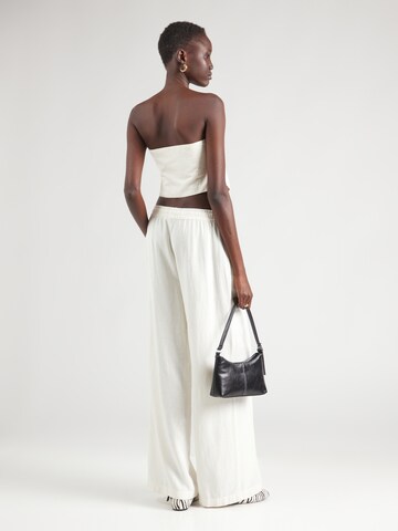Wide Leg Pantalon QS en blanc