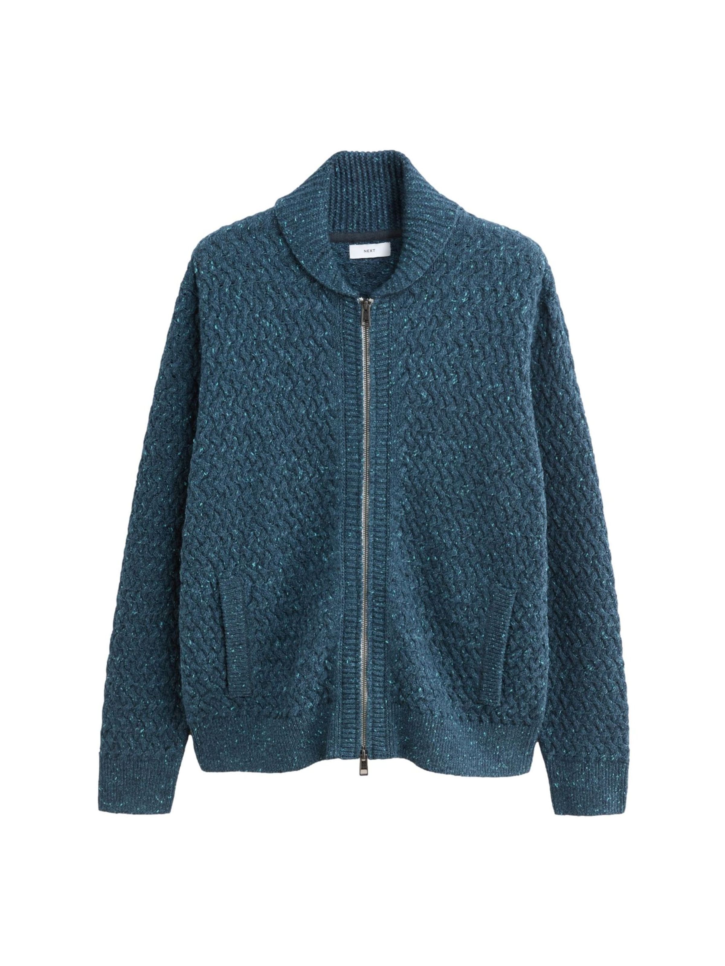 Vestes en maille Next en bleu : devant