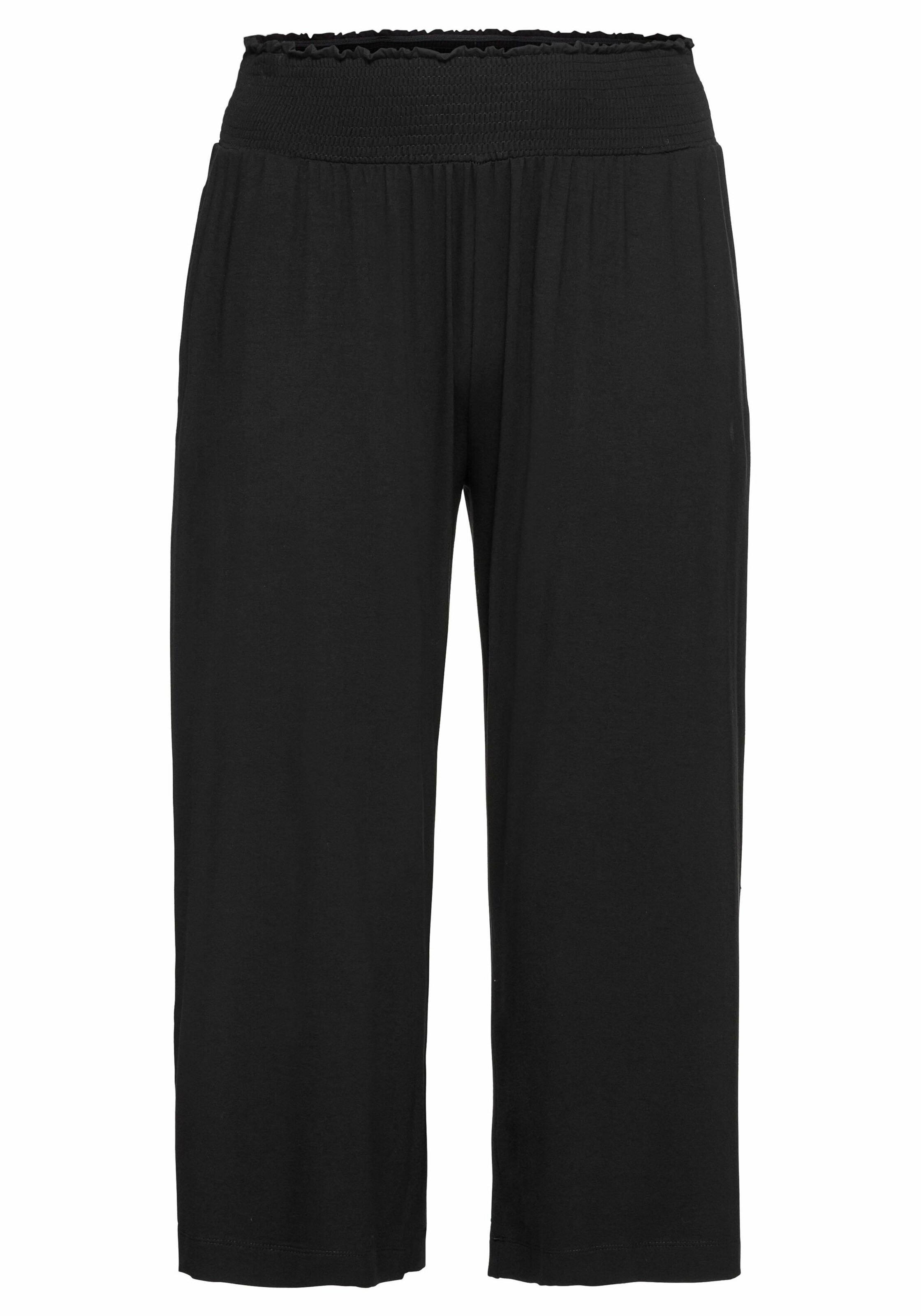 SHEEGOWide Leg/ Široke nogavice Hlače - crna boja: prednji dio