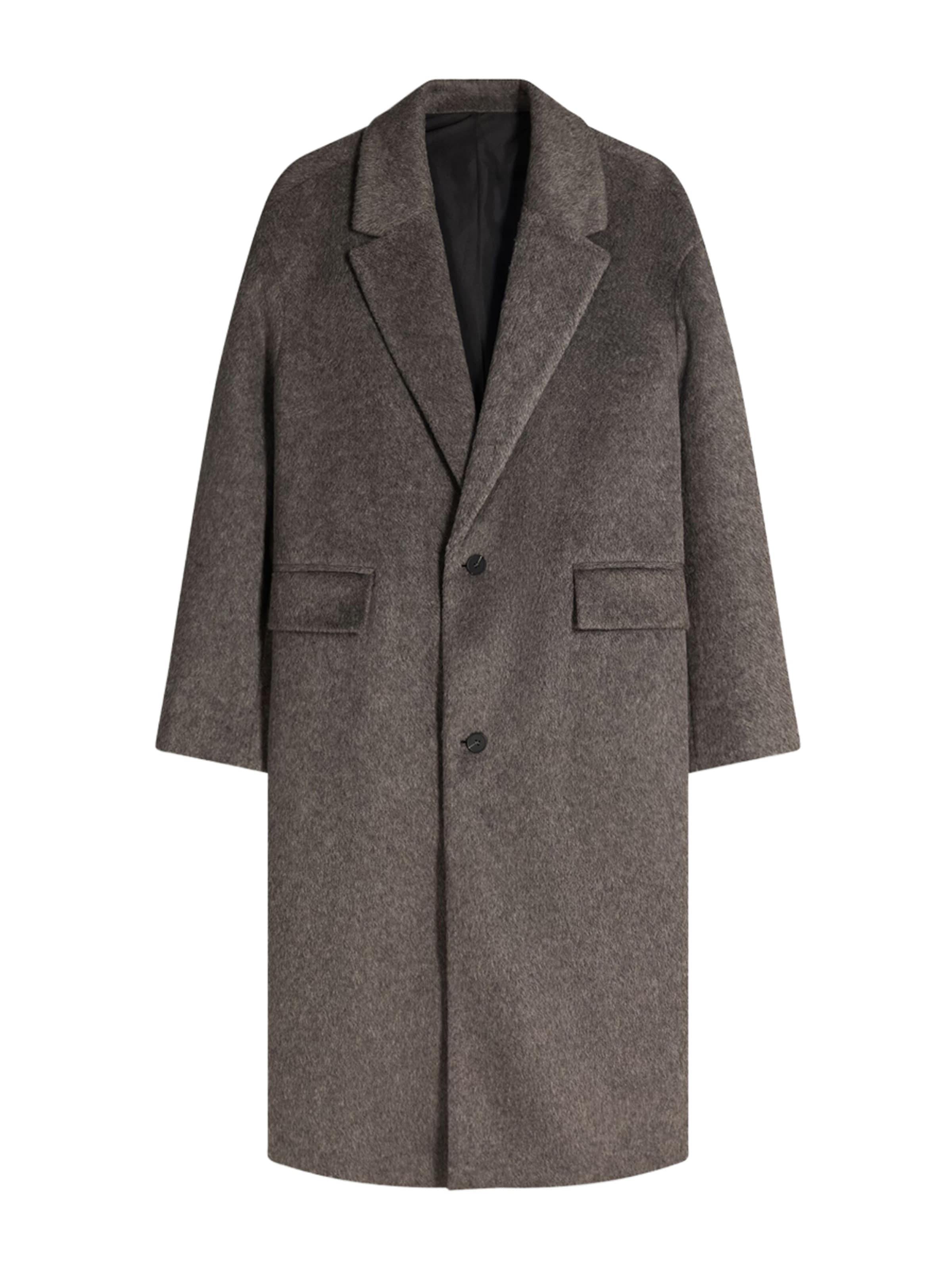 Bershka Between-seasons coat in Grey: front