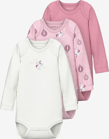 Tutina / body per bambino di NAME IT in rosa: frontale