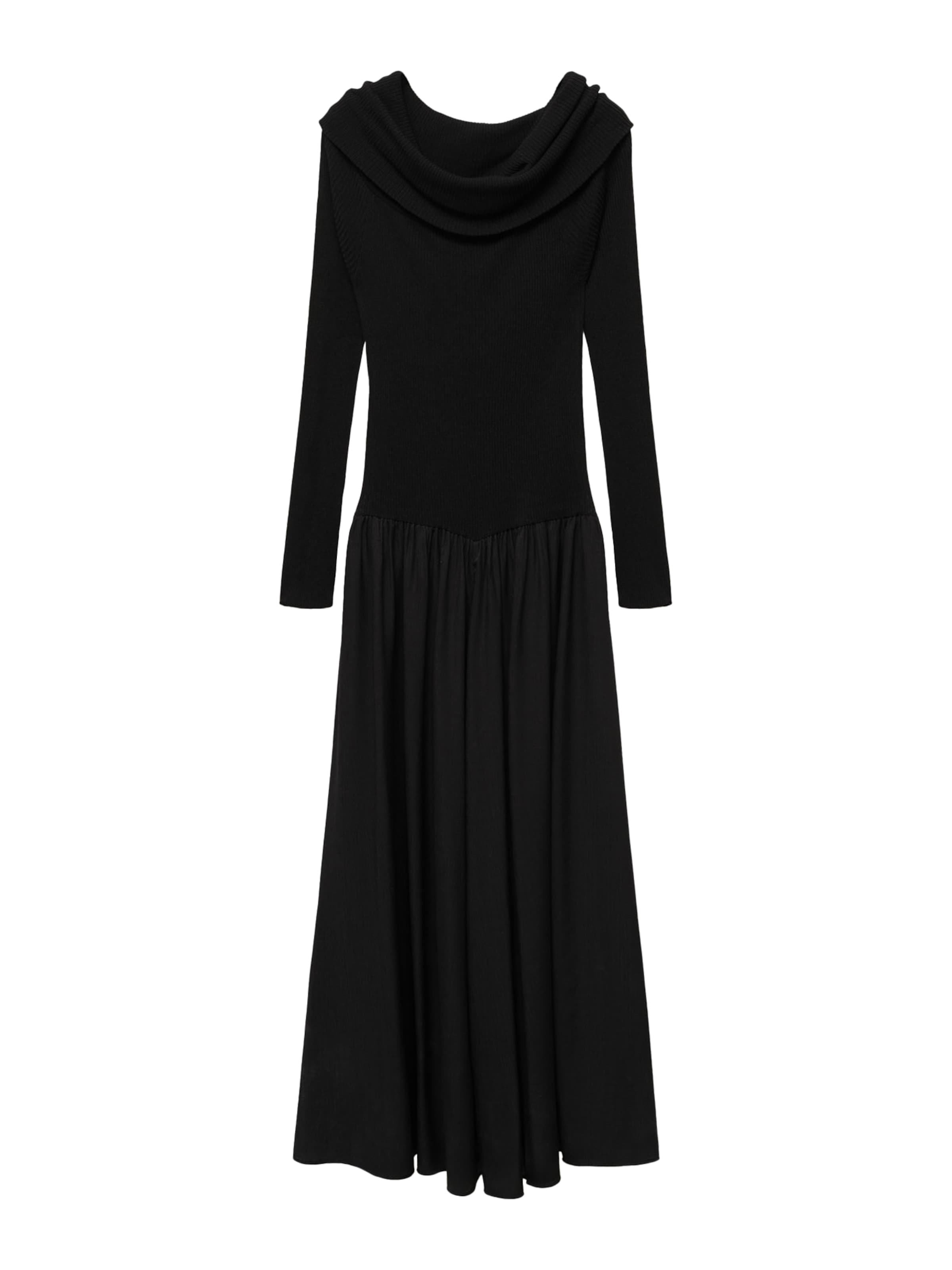 MANGO Pletena obleka 'Palace' | črna barva, Prikaz izdelka