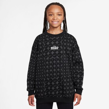 Nike Sportswear Athletic Sweatshirt 'CLUB' in Black: front