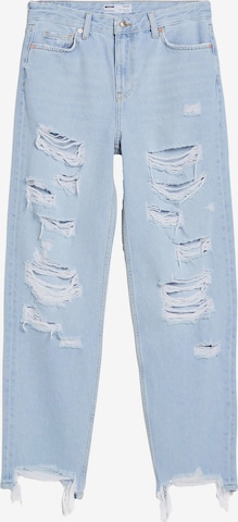 Loosefit Jeans de la Bershka pe albastru: față