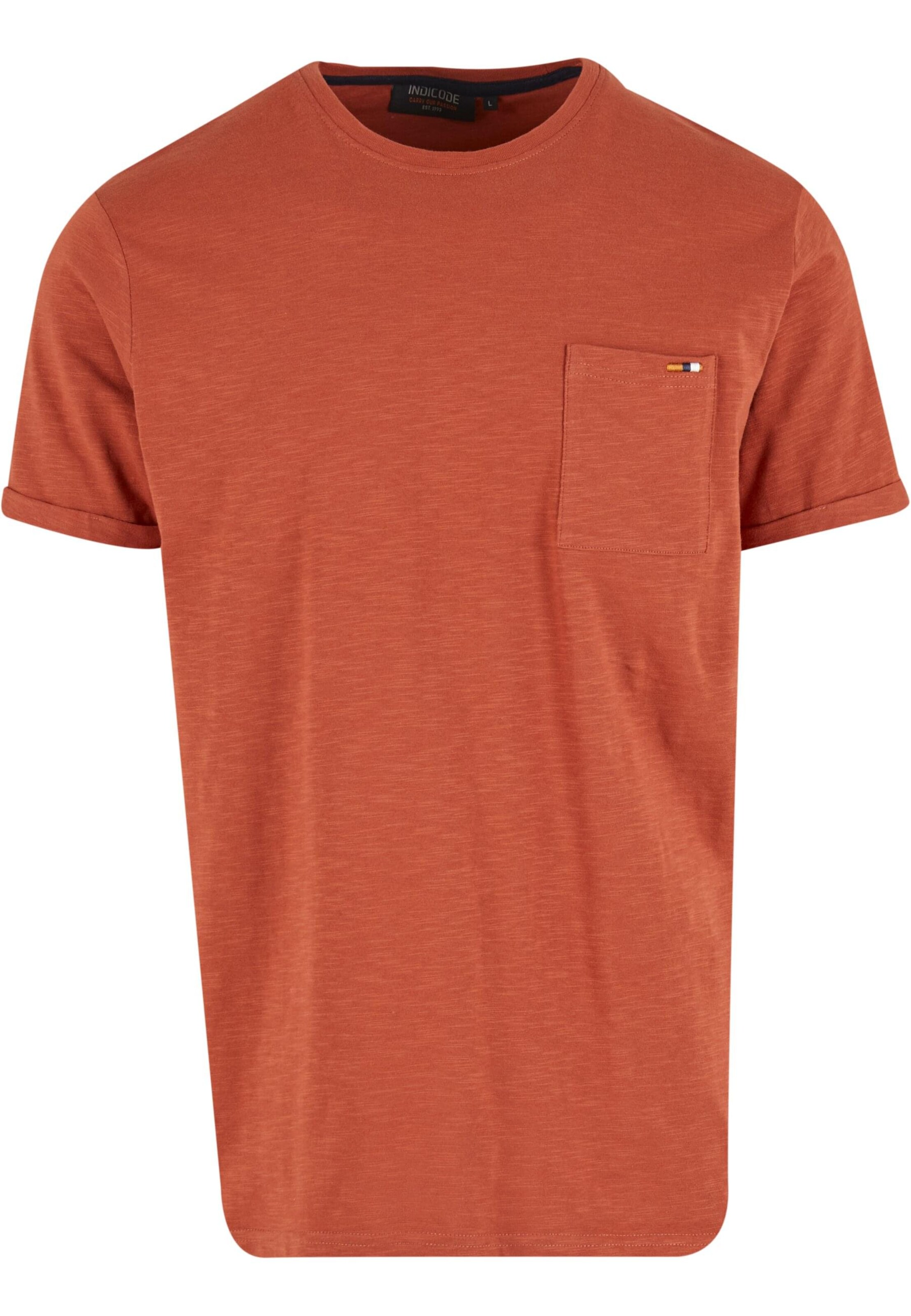 INDICODE JEANS - Camiseta 'Andorra' en naranja: frente