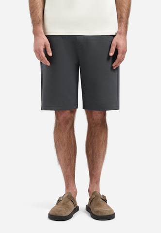 No Excess Regular Interlock-Jersey-Shorts in Grau: Vorderseite