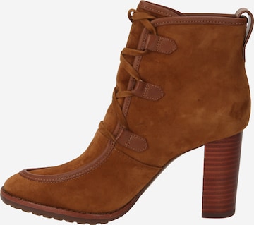 Lauren Ralph Lauren Lace-Up Ankle Boots 'MABEL' in Brown