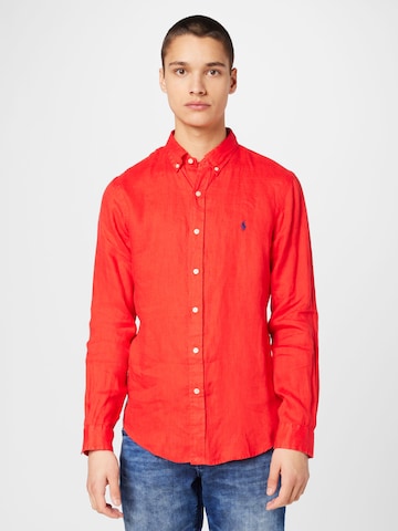 Polo Ralph LaurenRegular Fit Košulja - crvena boja: prednji dio