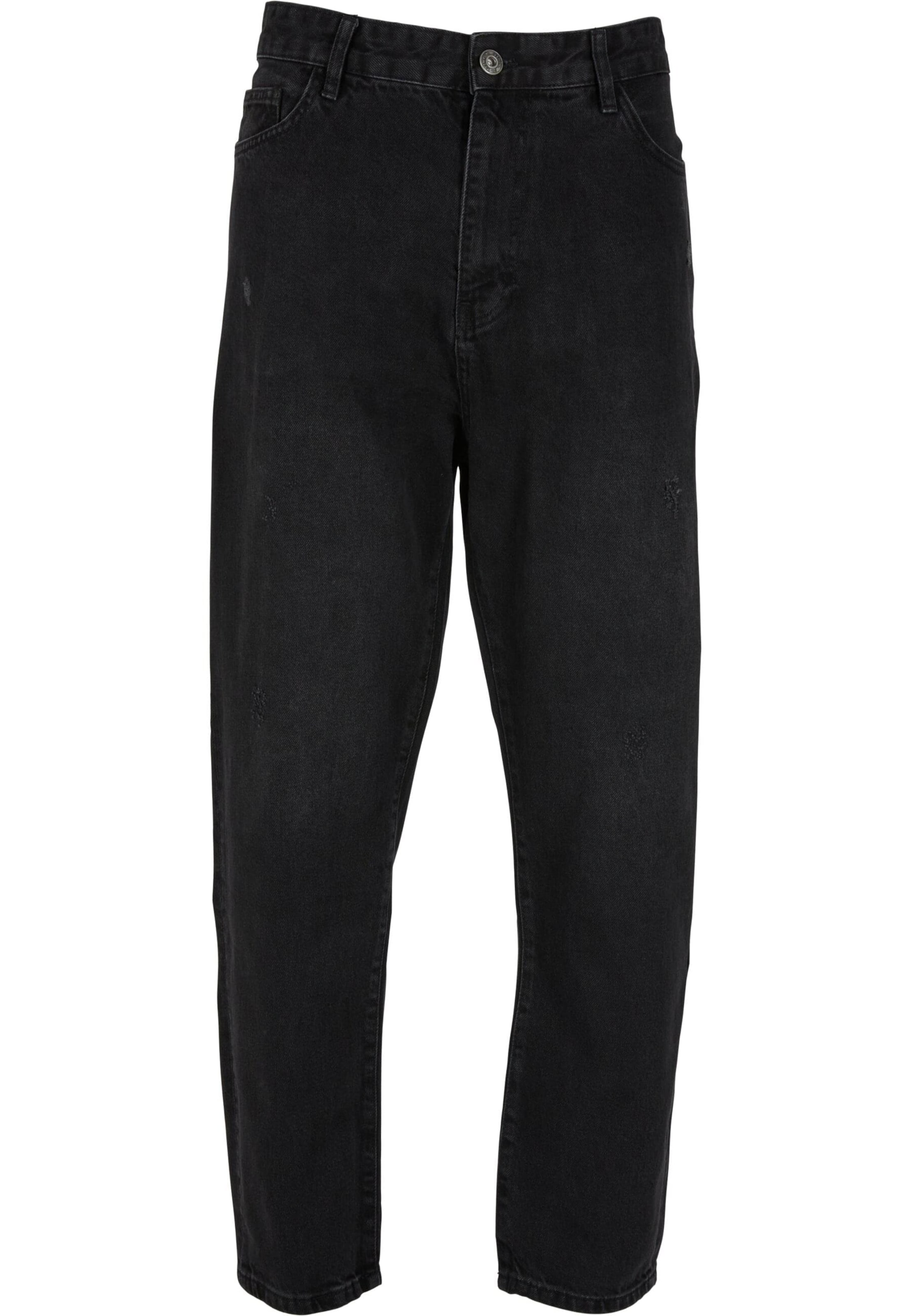 2Y Premium Loosefit Jeans in Zwart: voorkant