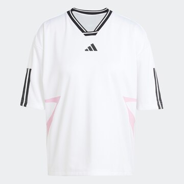 ADIDAS SPORTSWEAR Λειτουργικό μπλουζάκι 'Tiro Q1' σε λευκό: μπροστά