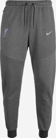 NIKE Tapered Workout Pants 'FC Liverpool' in Grey: front