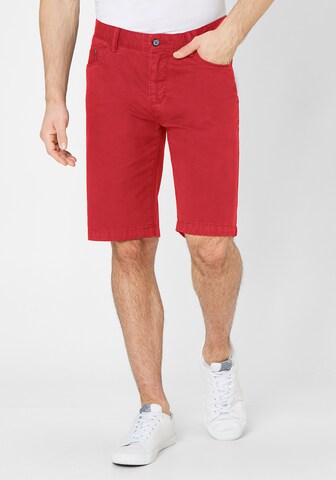 REDPOINT Slim fit Pants in Red: front